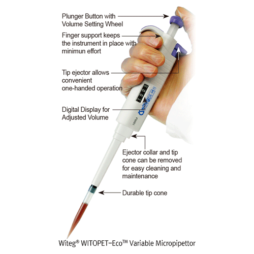 [WI.5.402.100D] Pipettor vaviable, eco-type 10~100ul